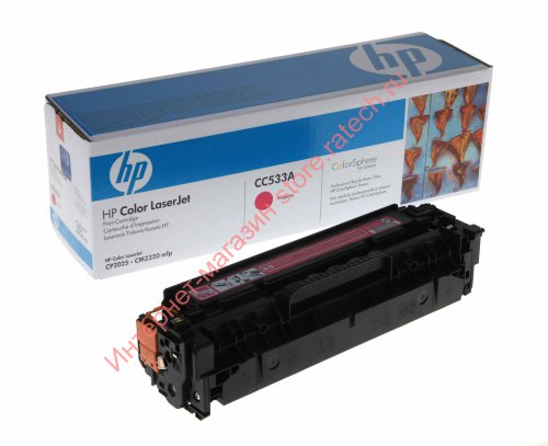 Заправка картриджа (CB543A) HP CP1215/1515N/1518Ni (Magenta) + замена чипа 