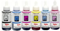 Inko Комплект цветных чернил для струйного принтера Epson L800, L810, L850, L1800, (L-type флакон, 6х70 мл.)