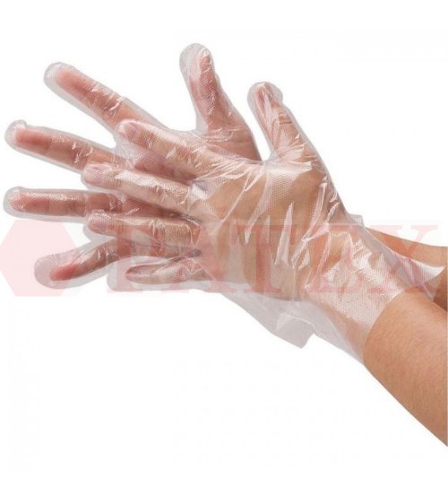 Перчатки полиэтиленовые одноразовые, комплект 2шт Удобные полиэтиленовые перчатки для заправки картриджей